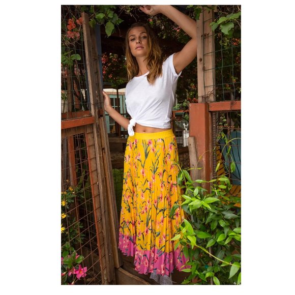 HALE BOB Antoinette Pleated Skirt Sz XL